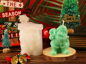 Molde silicona Papa Noel con bolsa
